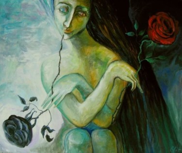 Painting titled "PLAYING CARD" by Nesis Elisheva (Eli7), Original Artwork, Acrylic
