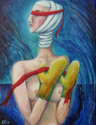 Painting titled "HOT BAND" by Nesis Elisheva (Eli7), Original Artwork, Oil
