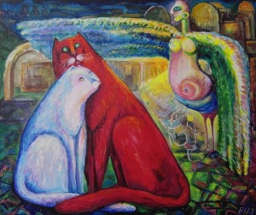 Painting titled "FAIRY-TALES FOR DAR…" by Nesis Elisheva (Eli7), Original Artwork, Oil