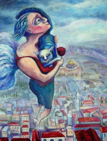 Malarstwo zatytułowany „BLESSING OVER THE W…” autorstwa Nesis Elisheva (Eli7), Oryginalna praca, Akryl