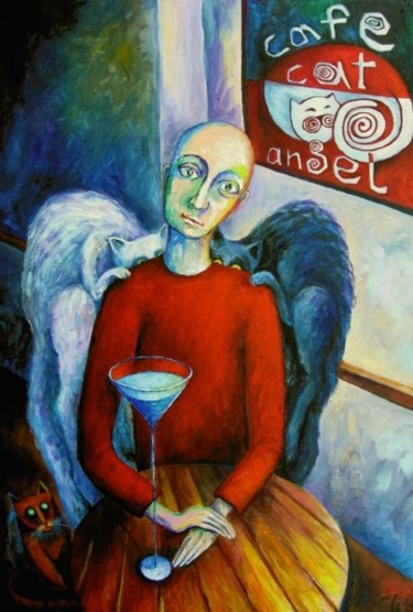 Painting titled "THE WINGS" by Nesis Elisheva (Eli7), Original Artwork, Oil