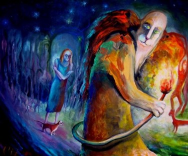 Painting titled "ANGELS OF ZODIAC. L…" by Nesis Elisheva (Eli7), Original Artwork, Oil