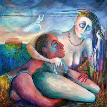 Painting titled "SKILLED EVE" by Nesis Elisheva (Eli7), Original Artwork, Acrylic