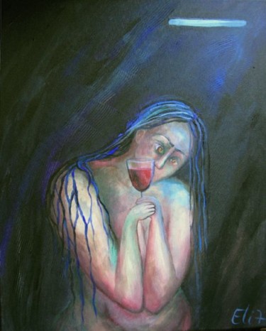 Painting titled "WITHIN A NIQAB" by Nesis Elisheva (Eli7), Original Artwork, Acrylic