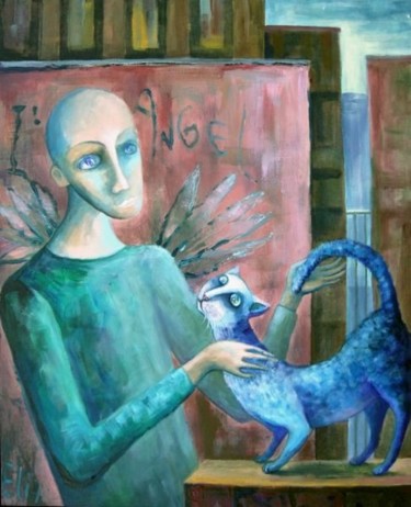 Painting titled "COMFORTER" by Nesis Elisheva (Eli7), Original Artwork, Acrylic