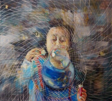 Schilderij getiteld "“ Breathe” oil pain…" door Nesrin Yılmaz, Origineel Kunstwerk, Olie