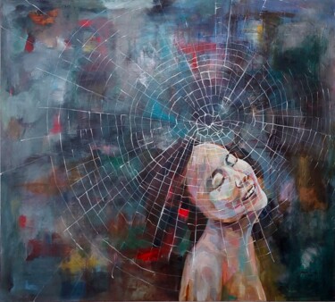 Картина под названием "“ The breeze” Canvas" - Nesrin Yılmaz, Подлинное произведение искусства, Масло