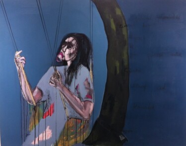 Картина под названием "“Because its so dar…" - Nesrin Yılmaz, Подлинное произведение искусства, Акрил