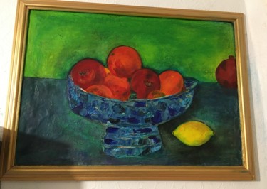 Peinture intitulée "La corbeille de fru…" par Sarah Sandra Gomez, Œuvre d'art originale, Acrylique