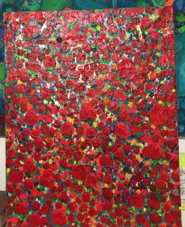 Peinture intitulée "Du rouge bis" par Sarah Sandra Gomez, Œuvre d'art originale, Acrylique