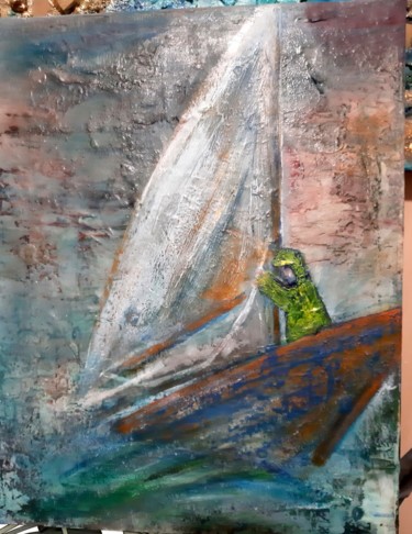 Peinture intitulée "Dans la tempête" par Sarah Sandra Gomez, Œuvre d'art originale, Acrylique