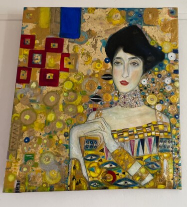 Painting titled "Adèle (les yeux de…" by Sarah Sandra Gomez, Original Artwork, Acrylic