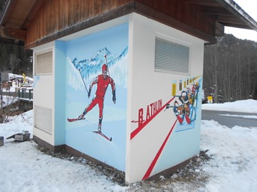 Peinture intitulée "LES CONTAMINES MONJ…" par Nessé, Œuvre d'art originale, Acrylique