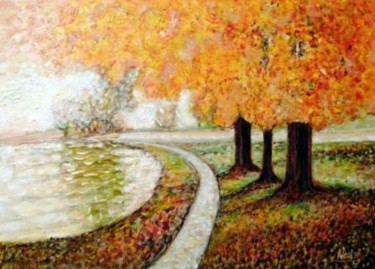 Peinture intitulée "automne.jpg" par Nest, Œuvre d'art originale, Huile