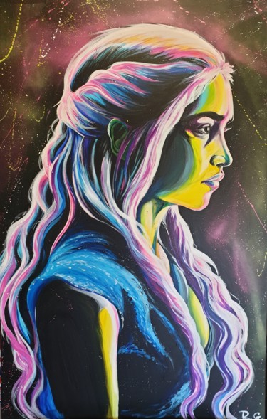 Painting titled "Daenerys" by Gilles Renaud, Original Artwork, Acrylic