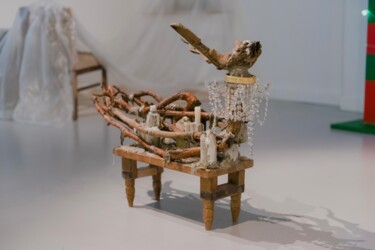 Skulptur mit dem Titel "My Dear" von Sasha Nesterkina, Original-Kunstwerk, Holz