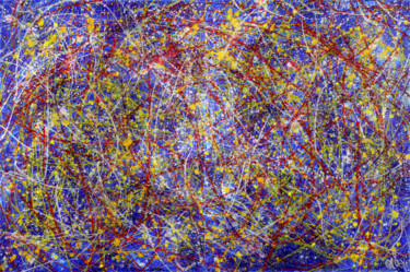 Tangled up in blue Painting titled "Tangled up in blue" by Nestor Toro, Original Art, Acrylic