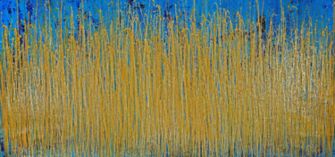 Thunder silhouettes (Golden Spectra) 3 Painting titled "Thunder silhouettes…" by Nestor Toro, Original Art, Acrylic