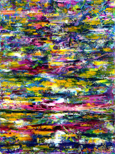 Infinite color field (Follow the trail) Painting titled "Infinite color fiel…" by Nestor Toro, Original Art, Acrylic