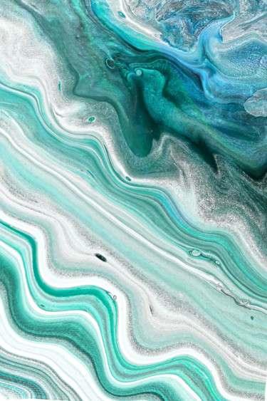 Arts numériques intitulée "plage verte" par Neuronedesign, Œuvre d'art originale, Peinture numérique