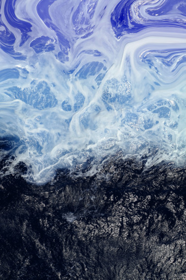 Arts numériques intitulée "toile de mer" par Neuronedesign, Œuvre d'art originale, Peinture numérique