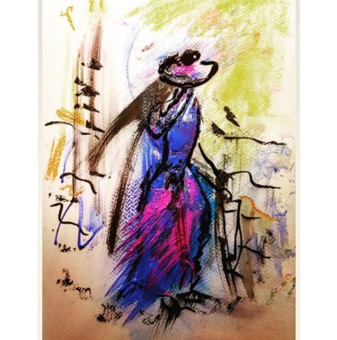 Картина под названием "Wind" - Ester Sentís, Подлинное произведение искусства, Акрил