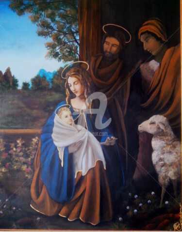Pintura intitulada "Sacred Family" por Neuza Teixeira, Obras de arte originais, Acrílico