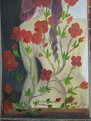 Painting titled "BRASILEIRA /FLORES" by Neuzapinheiro, Original Artwork