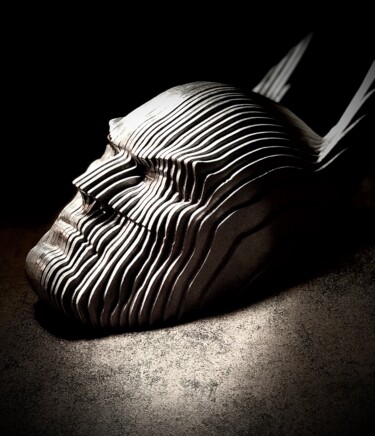Скульптура под названием "Batman Slice Alumin…" - Neven, Подлинное произведение искусства, Алюминий