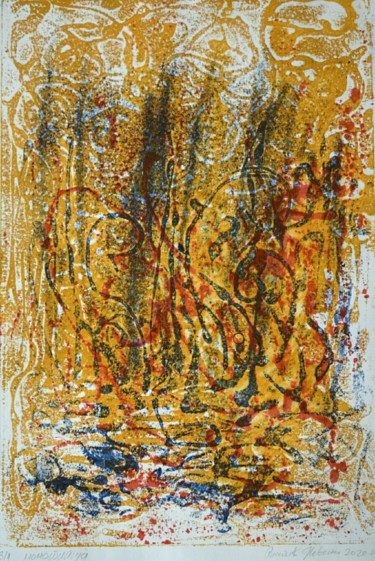 Graphic arts Monotype 21 x 30cm Artist: Nevena Ristić Gravures & estampes intitulée "Graphic arts Monoty…" par Nevena Ristic, Œuvre d'art originale, Monotype