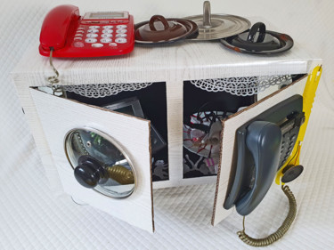 Sculpture titled "Kitchen Cabinet 1" by Nevenka Spasic-Thater, Original Artwork, Cardboard