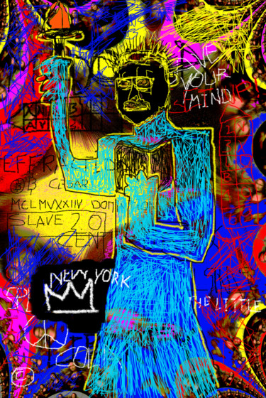 Digital Arts titled "La Madonne à New Yo…" by Nevio Massaro, Original Artwork, Digital Painting