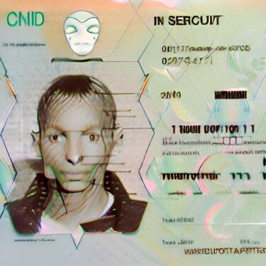 Digital Arts με τίτλο "ID alien 1" από Nevio Massaro, Αυθεντικά έργα τέχνης, Εικόνα που δημιουργήθηκε με AI