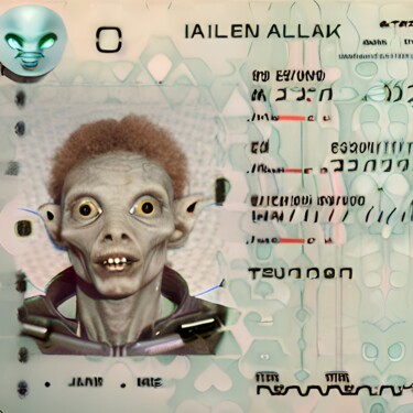Цифровое искусство под названием "ID alien 2" - Nevio Massaro, Подлинное произведение искусства, Изображение, сгенерированно…