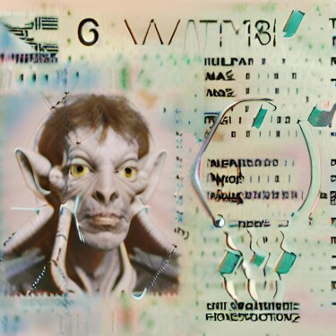 Arts numériques intitulée "ID alien 3" par Nevio Massaro, Œuvre d'art originale, Image générée par l'IA