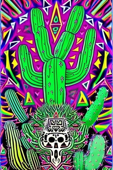 Digital Arts titled "Cactus 5" by Nevio Massaro, Original Artwork, AI generated image