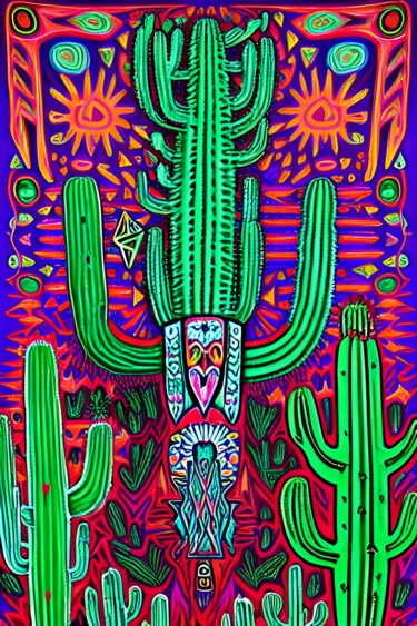 Digital Arts titled "Cactus 8" by Nevio Massaro, Original Artwork, AI generated image