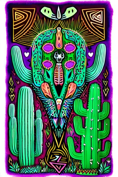 Digital Arts titled "Cactus 9" by Nevio Massaro, Original Artwork, AI generated image