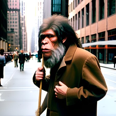 数字艺术 标题为“Neanderthal 2” 由Nevio Massaro, 原创艺术品, AI生成的图像