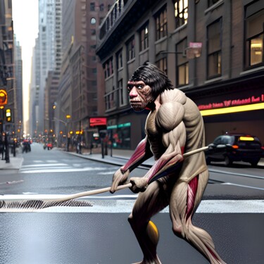 Digital Arts titled "Neanderthal 12" by Nevio Massaro, Original Artwork, AI generated image