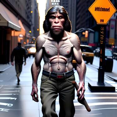 Grafika cyfrowa / sztuka generowana cyfrowo zatytułowany „Neanderthal 15” autorstwa Nevio Massaro, Oryginalna praca, Obraz g…