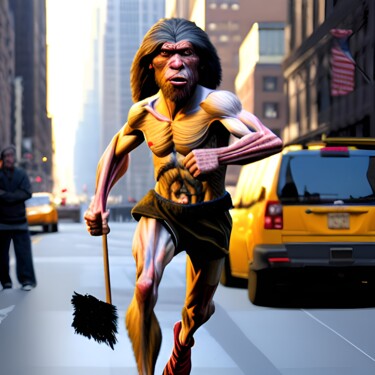 数字艺术 标题为“Neanderthal 16” 由Nevio Massaro, 原创艺术品, AI生成的图像