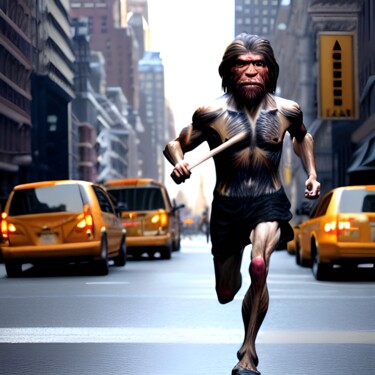 Digital Arts titled "Neanderthal 20" by Nevio Massaro, Original Artwork, AI generated image