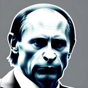 Arte digitale intitolato "Putin 3" da Nevio Massaro, Opera d'arte originale, Immagine generata dall'IA