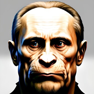 "Putin 6" başlıklı Dijital Sanat Nevio Massaro tarafından, Orijinal sanat, AI tarafından oluşturulan görüntü