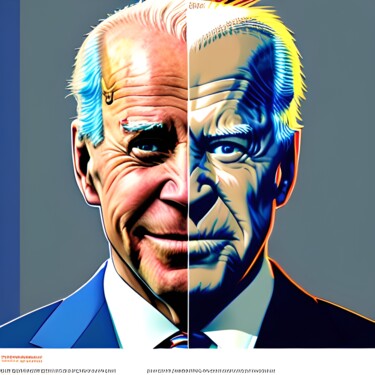 Digital Arts titled "Biden 4" by Nevio Massaro, Original Artwork, AI generated image