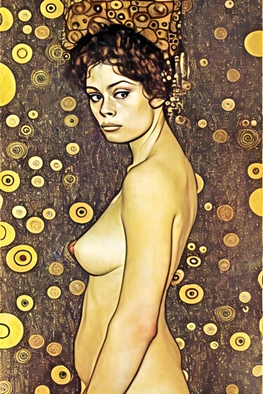 Digital Arts με τίτλο "Gina Lollobrigida 1" από Nevio Massaro, Αυθεντικά έργα τέχνης, Εικόνα που δημιουργήθηκε με AI