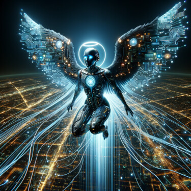 Arte digital titulada "Angel02" por Nevio Massaro, Obra de arte original, Imagen generada por IA