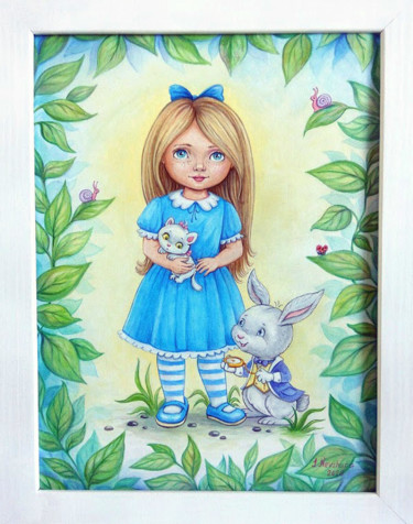 Painting titled "Алиса" by Irina Nevshupa, Original Artwork, Acrylic