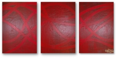 Pintura titulada "RED VISION" por Newartgallery Nielsfischer, Obra de arte original